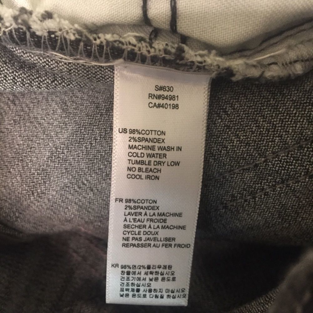 2.1 Denim Dark Gray Skinny Jeans - Picture 6 of 7